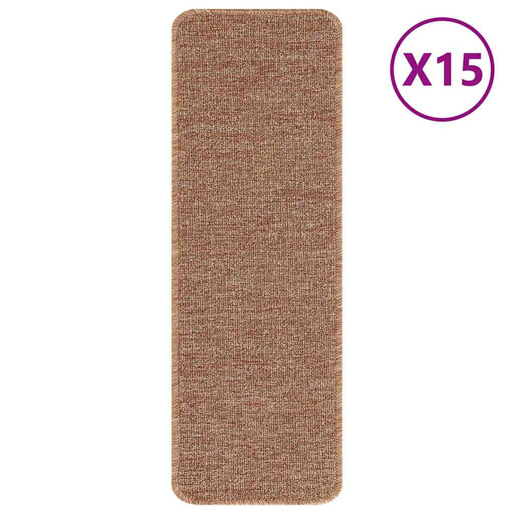 Vidaxx tapis d'escalier antidérapants dos en latex 15 pcs jaune 60 x 25 cm pp