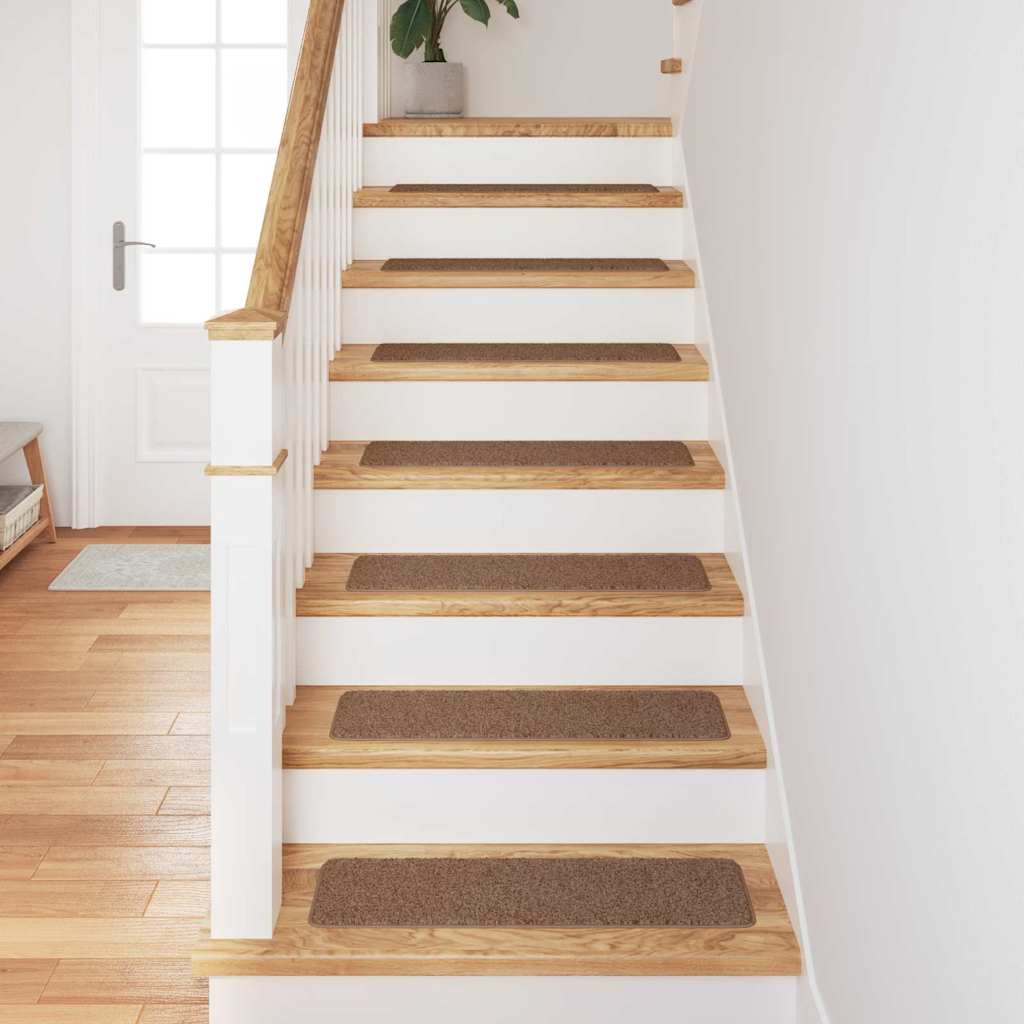 Vidaxx tapis d'escalier antidérapants dos en latex 15 pcs jaune 75 x 20 cm pp