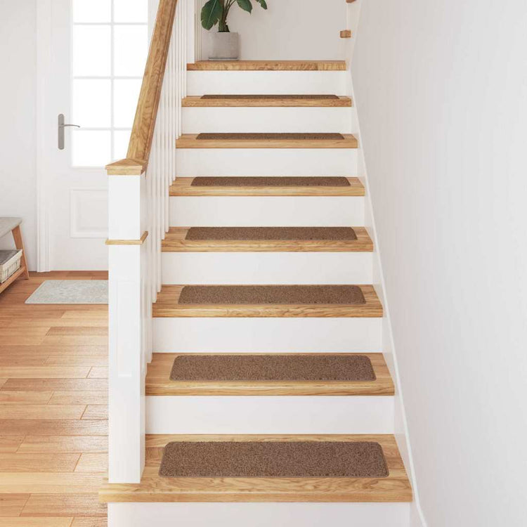 Vidaxx tapis d'escalier antidérapants dos en latex 15 pcs jaune 75 x 20 cm pp