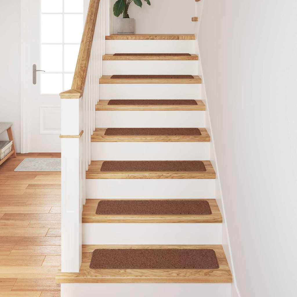 Vidaxx tapis d'escalier antidérapants dos en latex 15 pcs jaune 75 x 20 cm pp