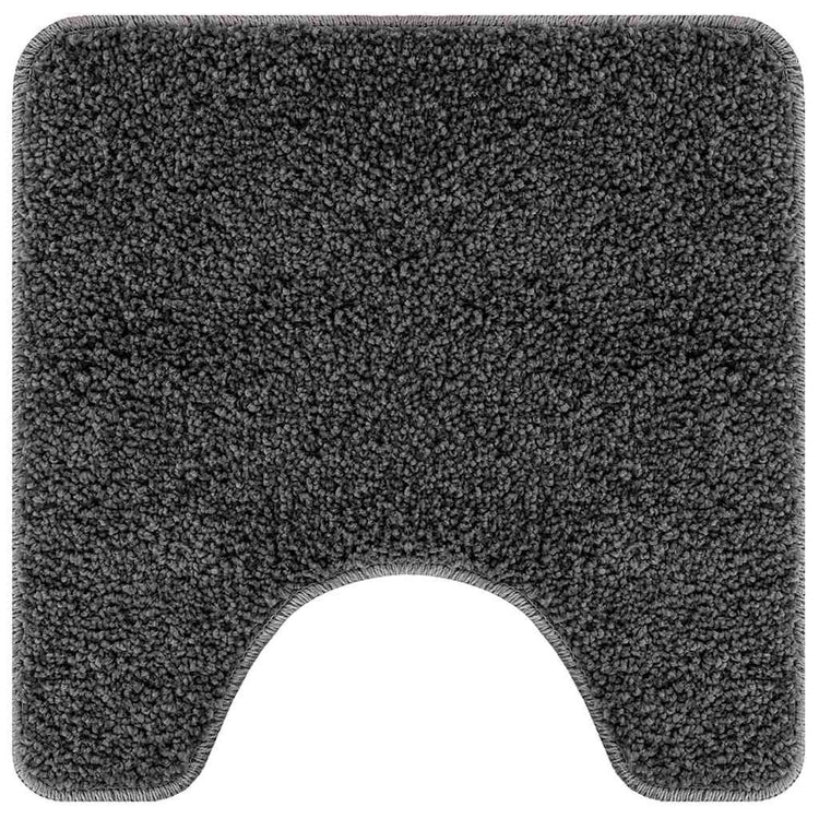 Vidaxx tapis de bain antidérapant avec coupe WC gris foncé 50 x 50 cm pp