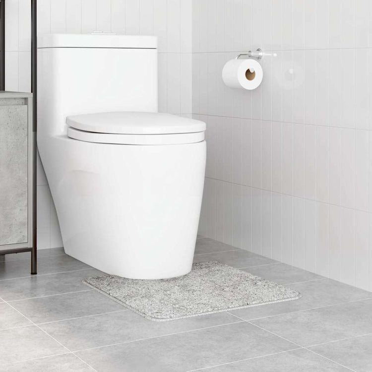 Vidaxx tapis de bain antidérapant avec coupe WC gris 50 x 50 cm pp