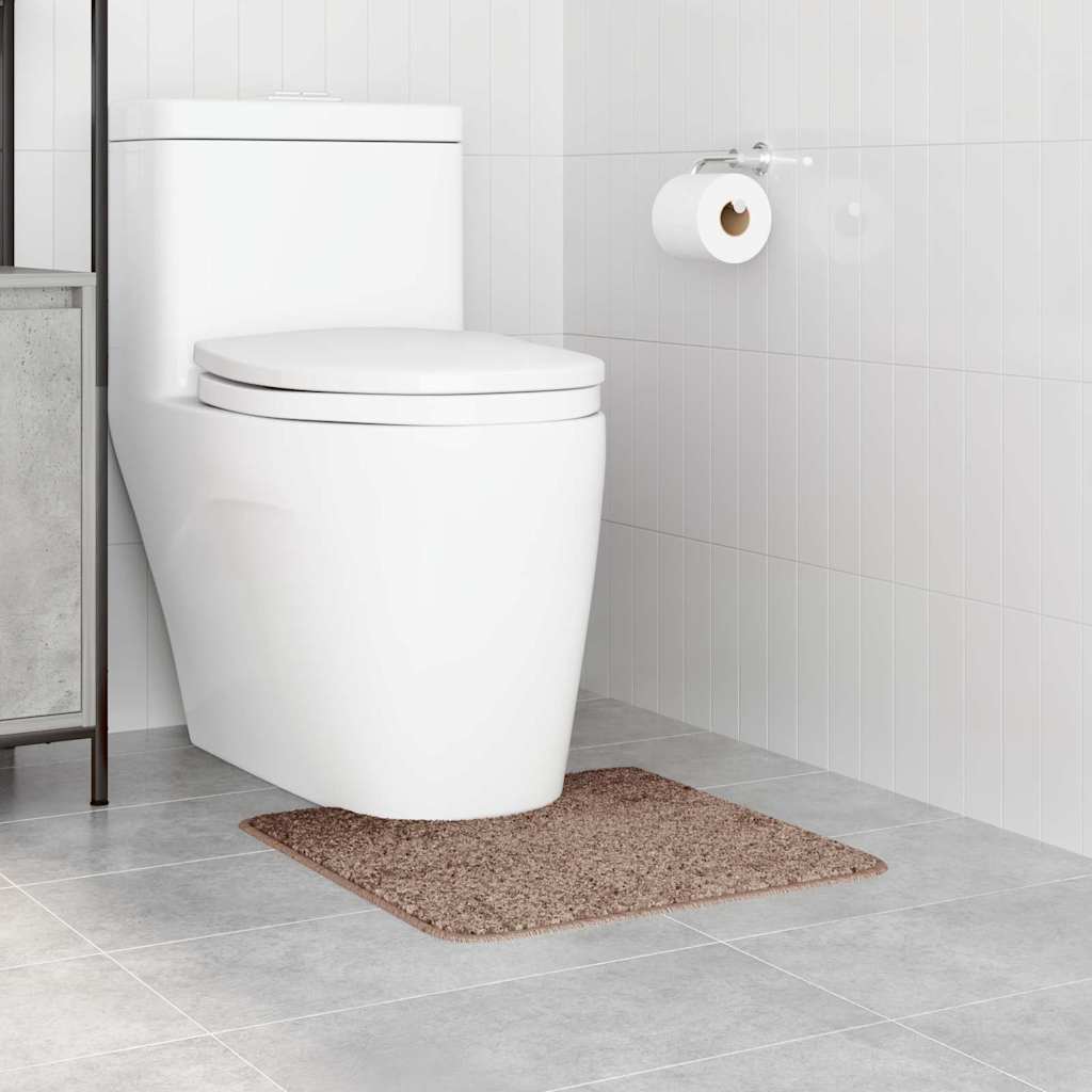 Vidaxx tapis de bain antidérapant avec coupe WC marron 50 x 50 cm pp