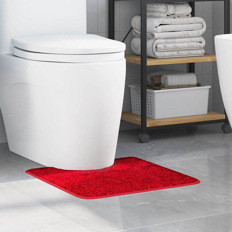 Vidaxx tapis de bain antidérapant avec coupe WC rouge 50 x 50 cm pp