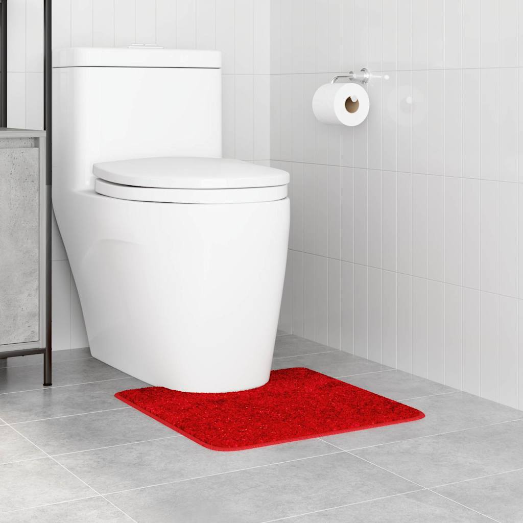 Vidaxx tapis de bain antidérapant avec coupe WC rouge 50 x 50 cm pp