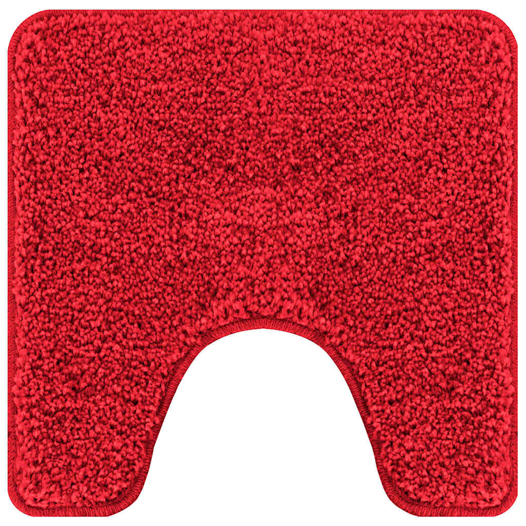 Vidaxx tapis de bain antidérapant avec coupe WC rouge 50 x 50 cm pp