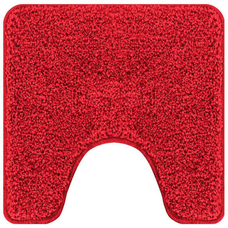 Vidaxx tapis de bain antidérapant avec coupe WC rouge 50 x 50 cm pp
