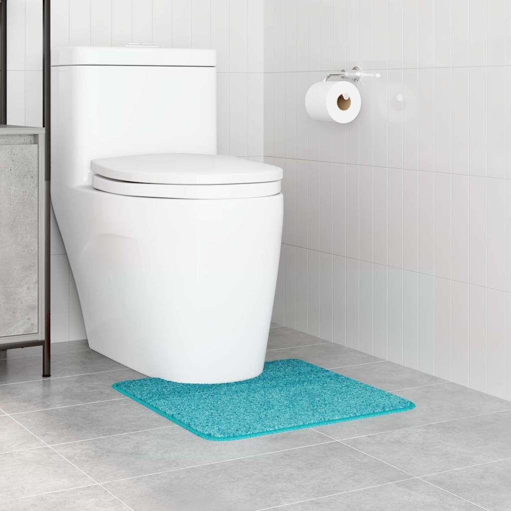 Vidaxx tapis de bain antidérapant avec coupe WC turquoise 50 x 50 cm pp
