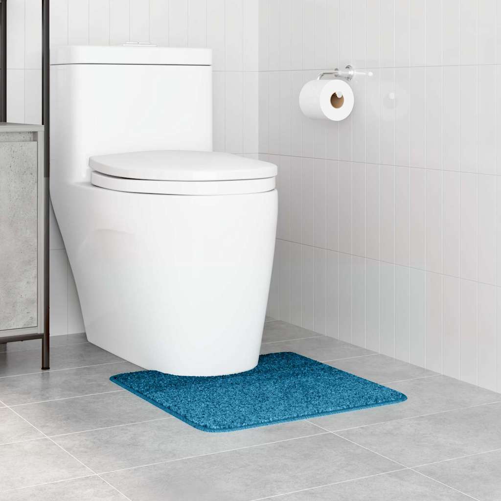 Vidaxx tapis de bain antidérapant avec coupe WC bleu 50 x 50 cm pp