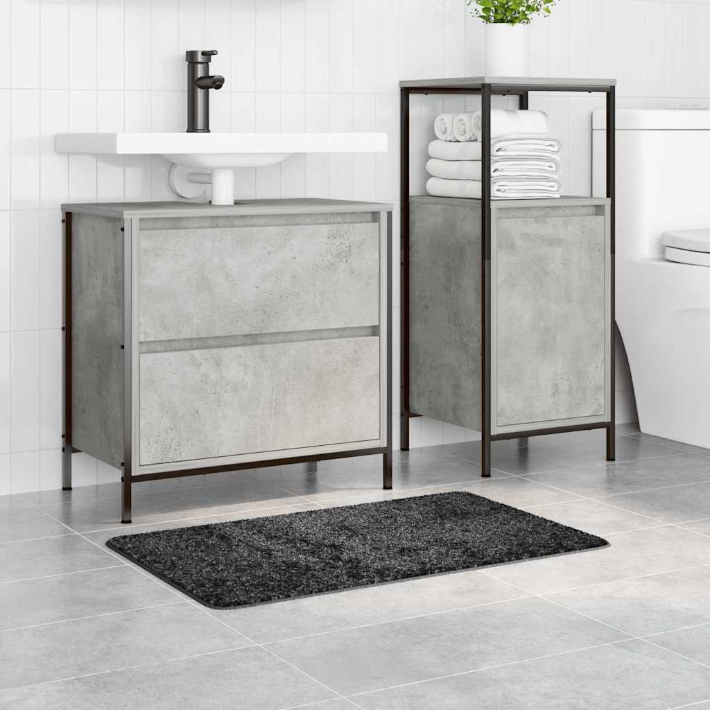 Vidaxx tapis de bain antidérapant gris foncé 50 x 80 cm pp