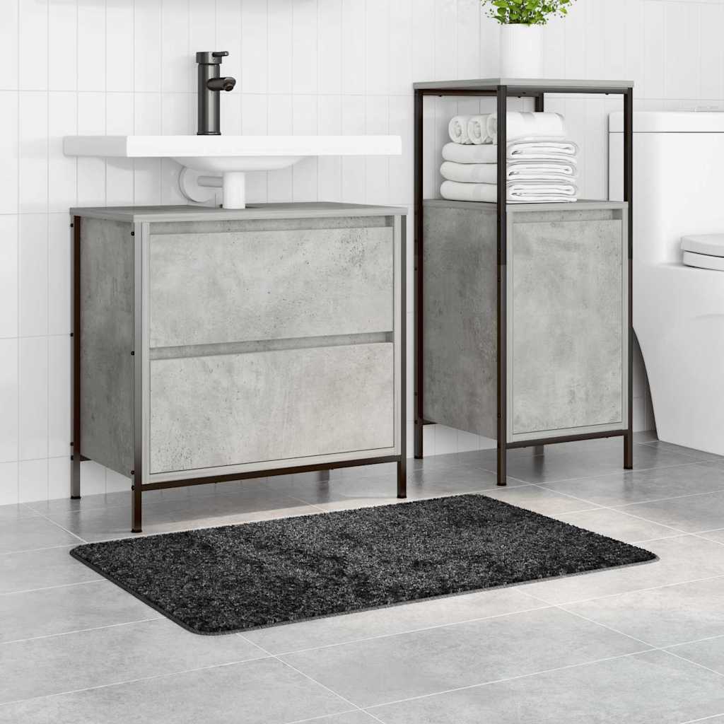 Vidaxx tapis de bain antidérapant gris foncé 60 x 90 cm pp