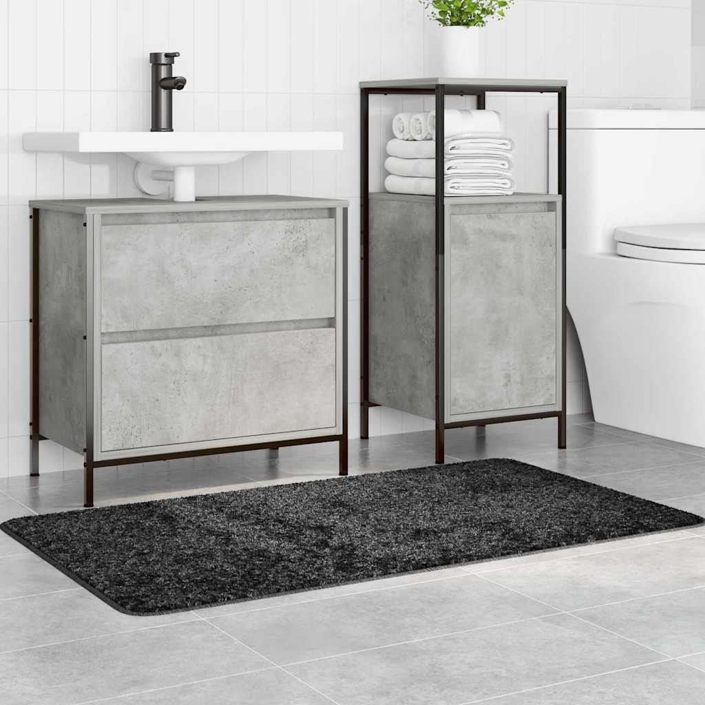 Vidaxx tapis de bain antidérapant gris foncé 70 x 120 cm pp