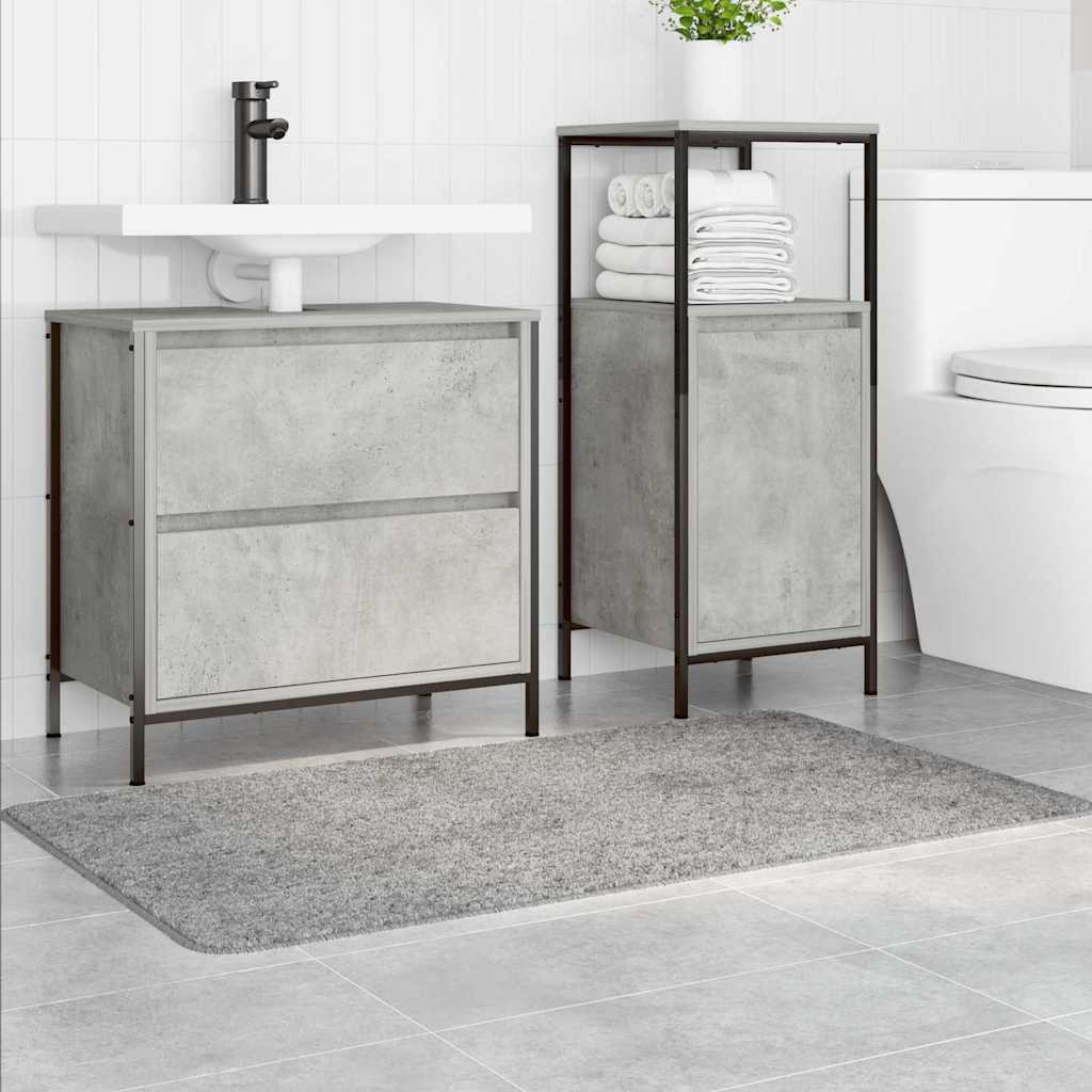 Vidaxx tapis de bain antidérapant gris 70 x 120 cm pp