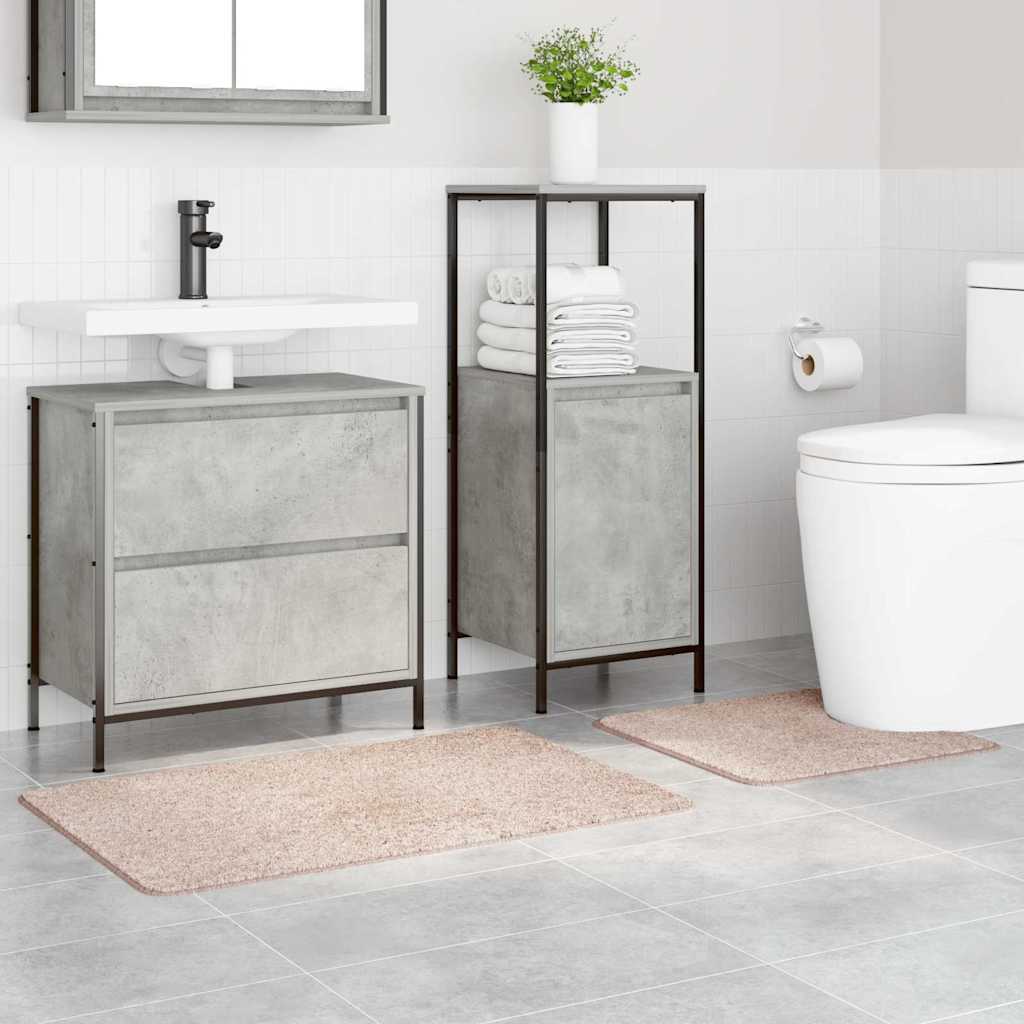 VidaXL ensemble de tapis de bain antidérapant 2 pcs crème pp