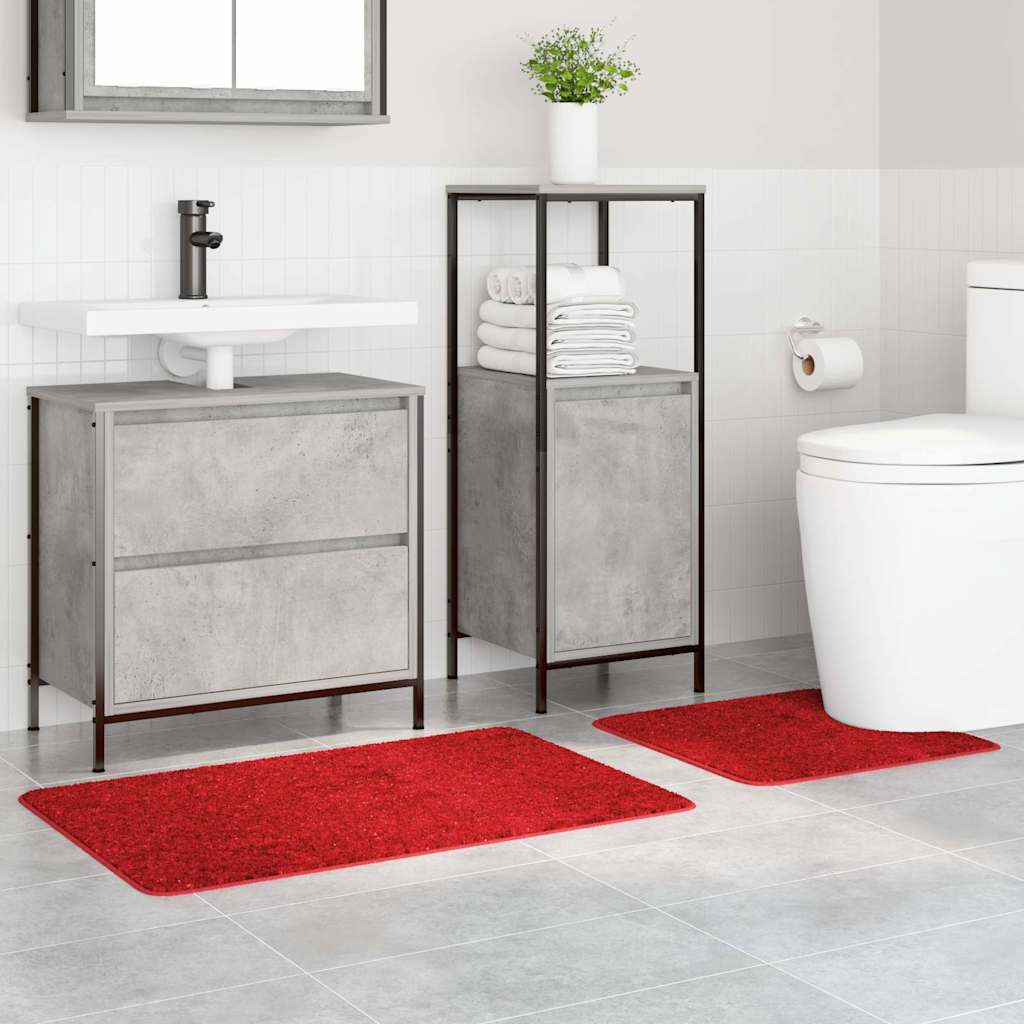 Vidaxx ensemble de tapis de bain antidérapant 2 pcs rouge pp