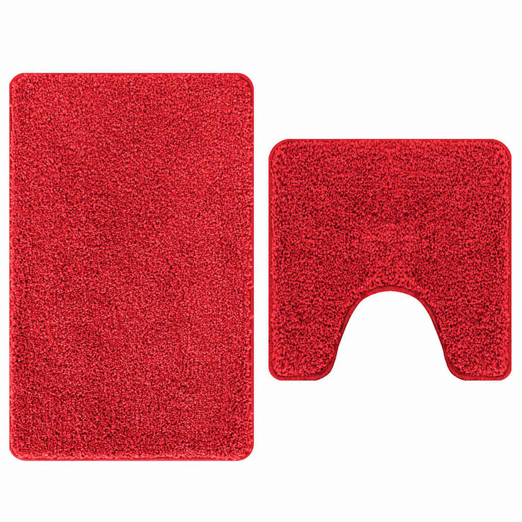 Vidaxx ensemble de tapis de bain antidérapant 2 pcs rouge pp