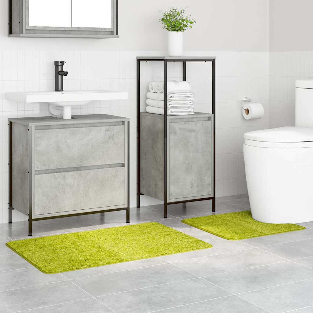 VidaXL ensemble de tapis de bain antidérapant 2 pcs vert pp