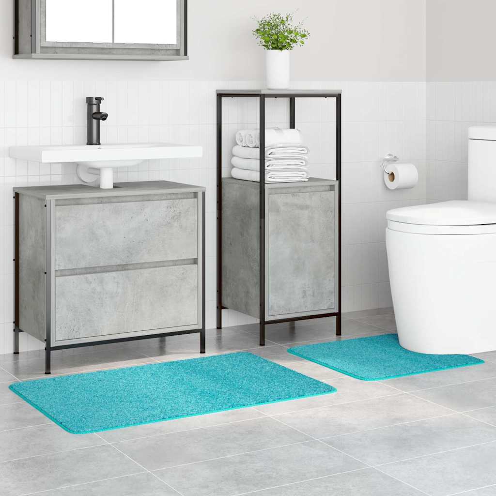 Vidaxx ensemble de tapis de bain antidérapant 2 pcs turquoise pp