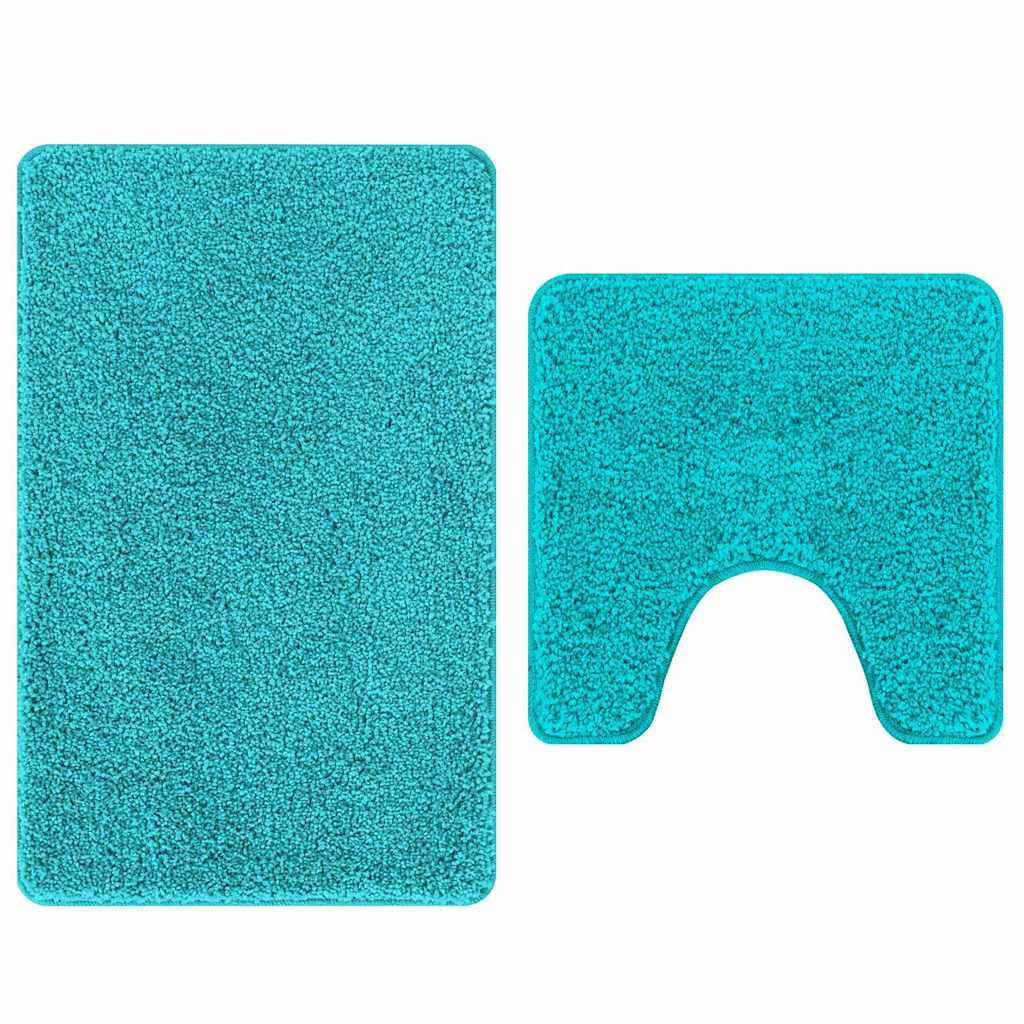 Vidaxx ensemble de tapis de bain antidérapant 2 pcs turquoise pp