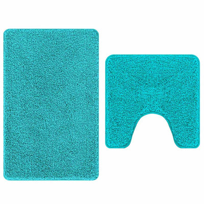 Vidaxx ensemble de tapis de bain antidérapant 2 pcs turquoise pp