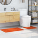 VidaXL ensemble de tapis de bain antidérapant 2 pcs orange pp