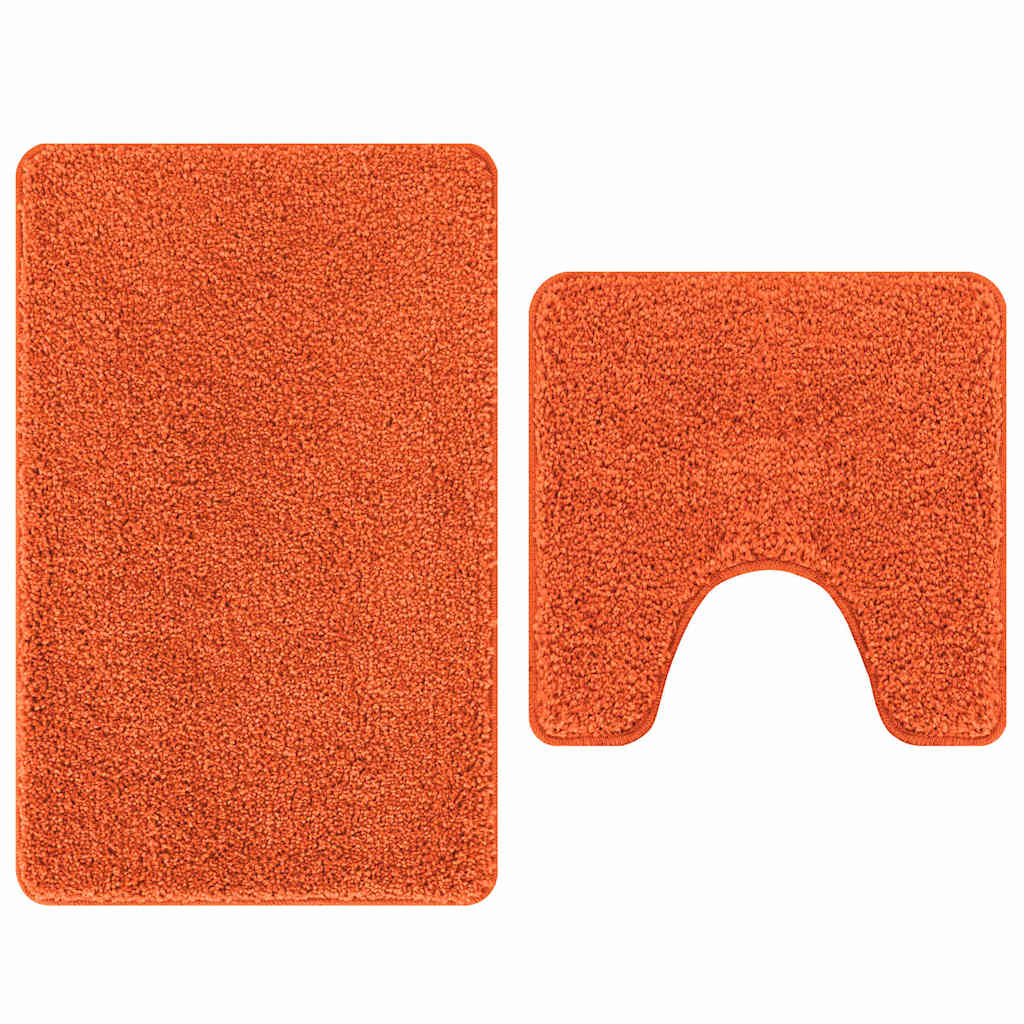 VidaXL ensemble de tapis de bain antidérapant 2 pcs orange pp