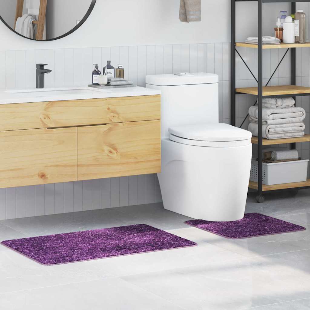 Vidaxx ensemble de tapis de bain antidérapant 2 pcs violet pp