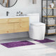 Vidaxx ensemble de tapis de bain antidérapant 2 pcs violet pp