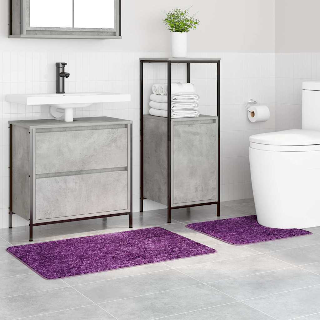 Vidaxx ensemble de tapis de bain antidérapant 2 pcs violet pp