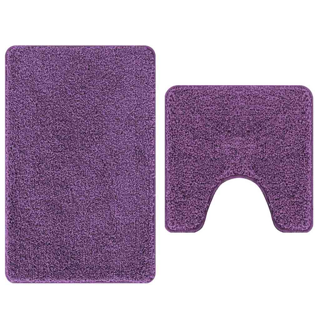 Vidaxx ensemble de tapis de bain antidérapant 2 pcs violet pp