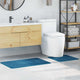 VidaXL ensemble de tapis de bain antidérapant 2 pcs bleu pp