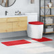 VidaXL ensemble de tapis de bain antidérapant 3 pcs rouge pp
