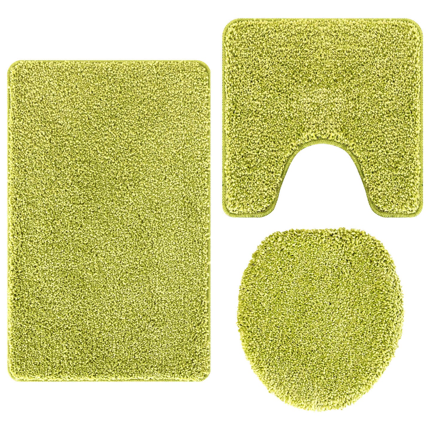 Vidaxx ensemble de tapis de bain antidérapant 3 pcs vert pp