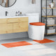 Vidaxx ensemble de tapis de bain antidérapant 3 pcs orange pp