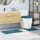 Vidaxxl ensemble de tapis de bain antidérapant 3 pcs bleu pp