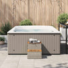 Vidaxl hottub-opplement 50x50x50,5 cm Poly rattan solide acaciahout