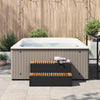 Vidaxl hottub-opplement 100x50x50,5 cm poly rattan solide acaciahout