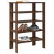 Rack à chaussures Vidaxl 61x32x87,5 cm en bois de chêne marron en bois coloré