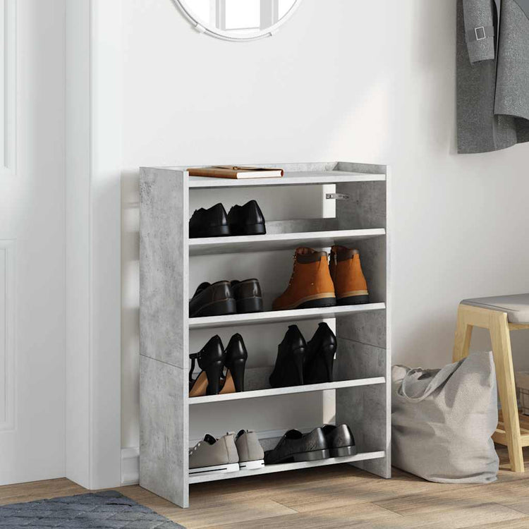 Rack de chaussures Vidaxl 60x25x81 cm Prix en béton en bois transformé