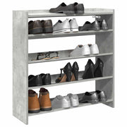 Rack de chaussures Vidaxl 80x25x81 cm Prix de béton en bois transformé - afbeelding 1