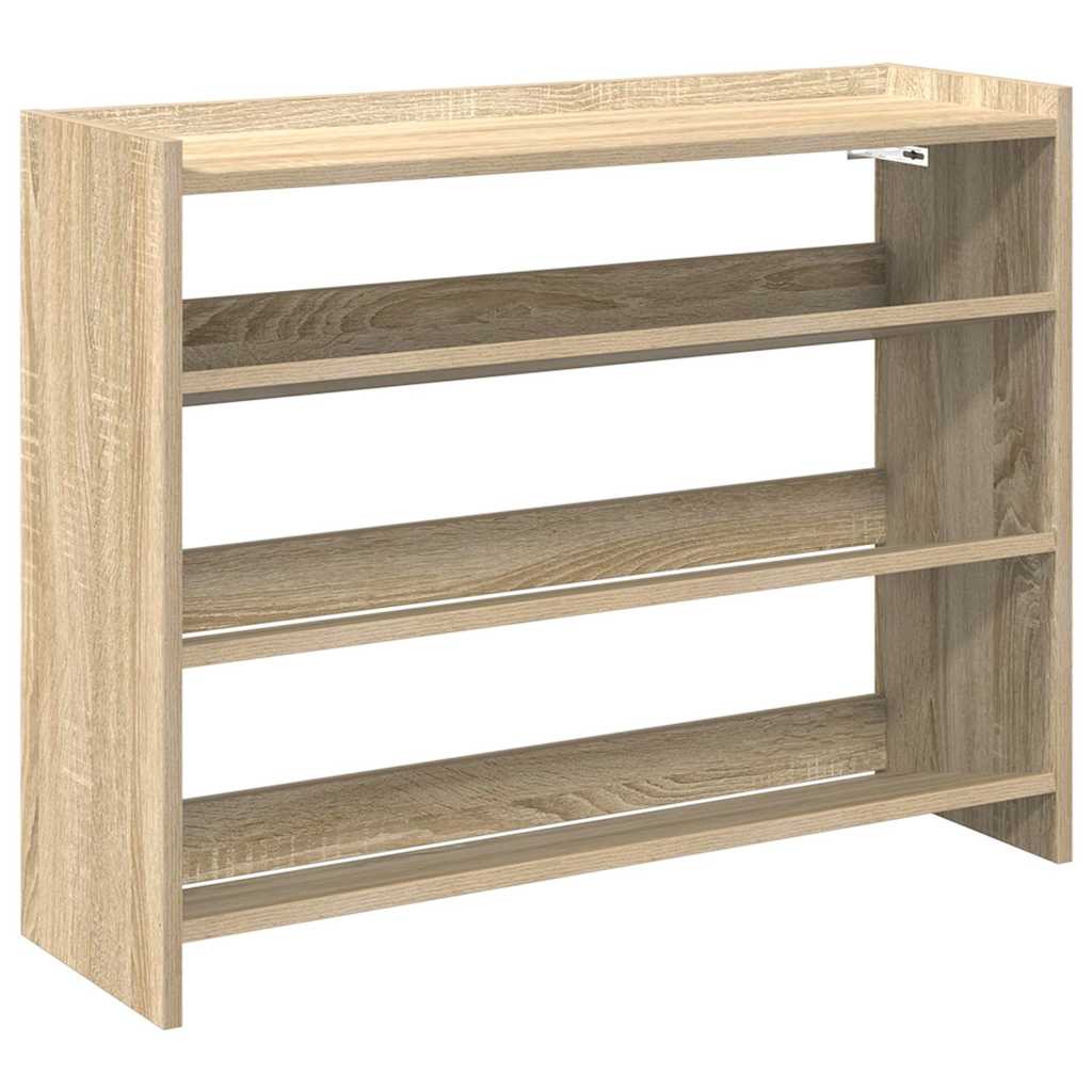 Rack de chaussures Vidaxl 80x25x62 cm Bois de chêne sonoma en bois sonoma coloré