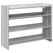 Rack de chaussures Vidaxl 80x25x62 cm Couleur de chêne sonoma gris de bois de bois de bois - afbeelding 2