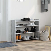 Rack de chaussures Vidaxl 80x25x62 cm Couleur de chêne sonoma gris de bois de bois de bois - afbeelding 3