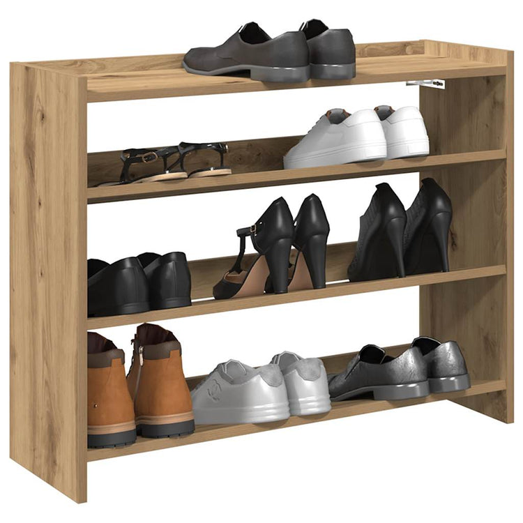 Rack de chaussures Vidaxl 80x25x62 cm Couleur de chêne artisanal en bois transformé