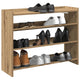 Rack de chaussures Vidaxl 80x25x62 cm Couleur de chêne artisanal en bois transformé