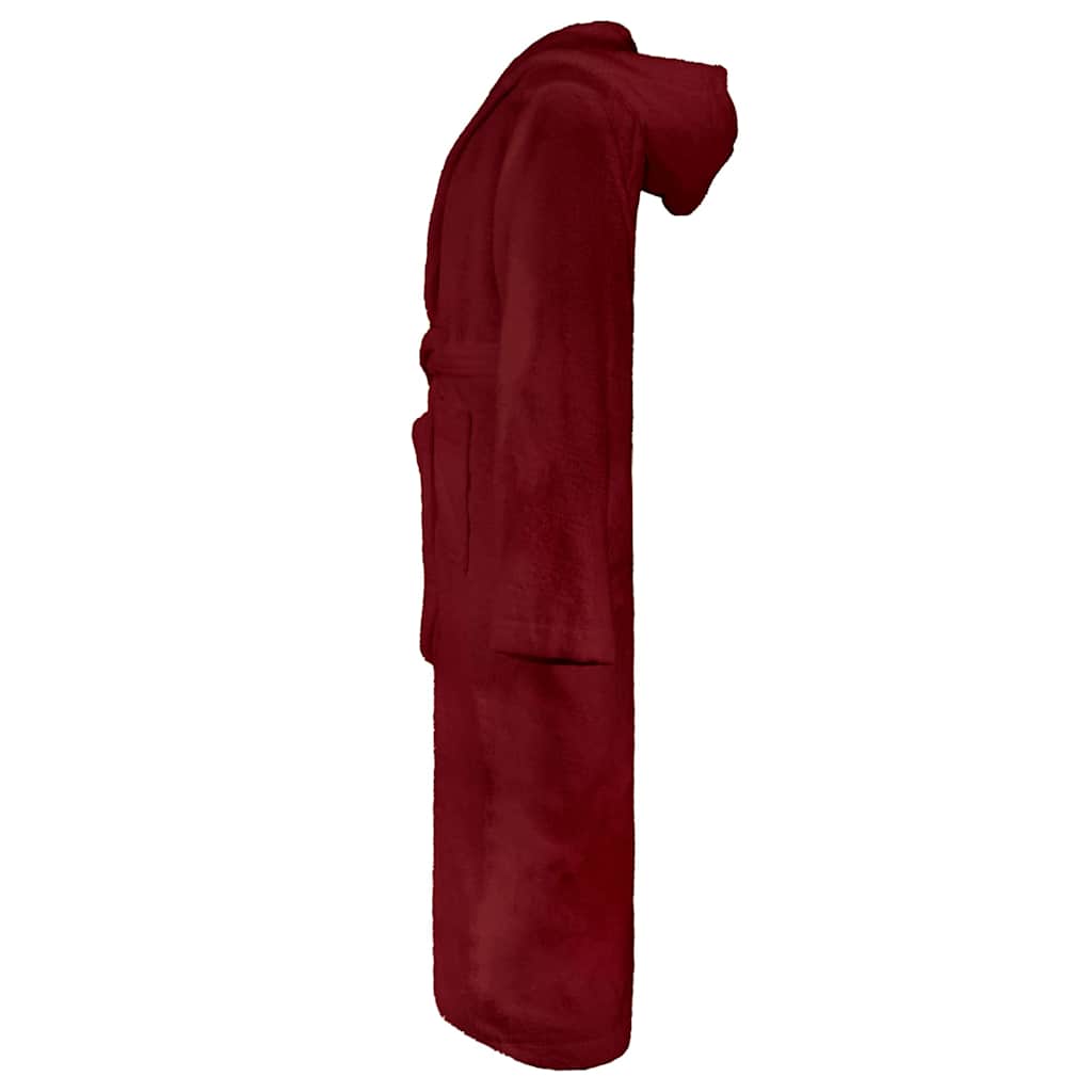 VidaXL peignoir kinn rouge avec coton