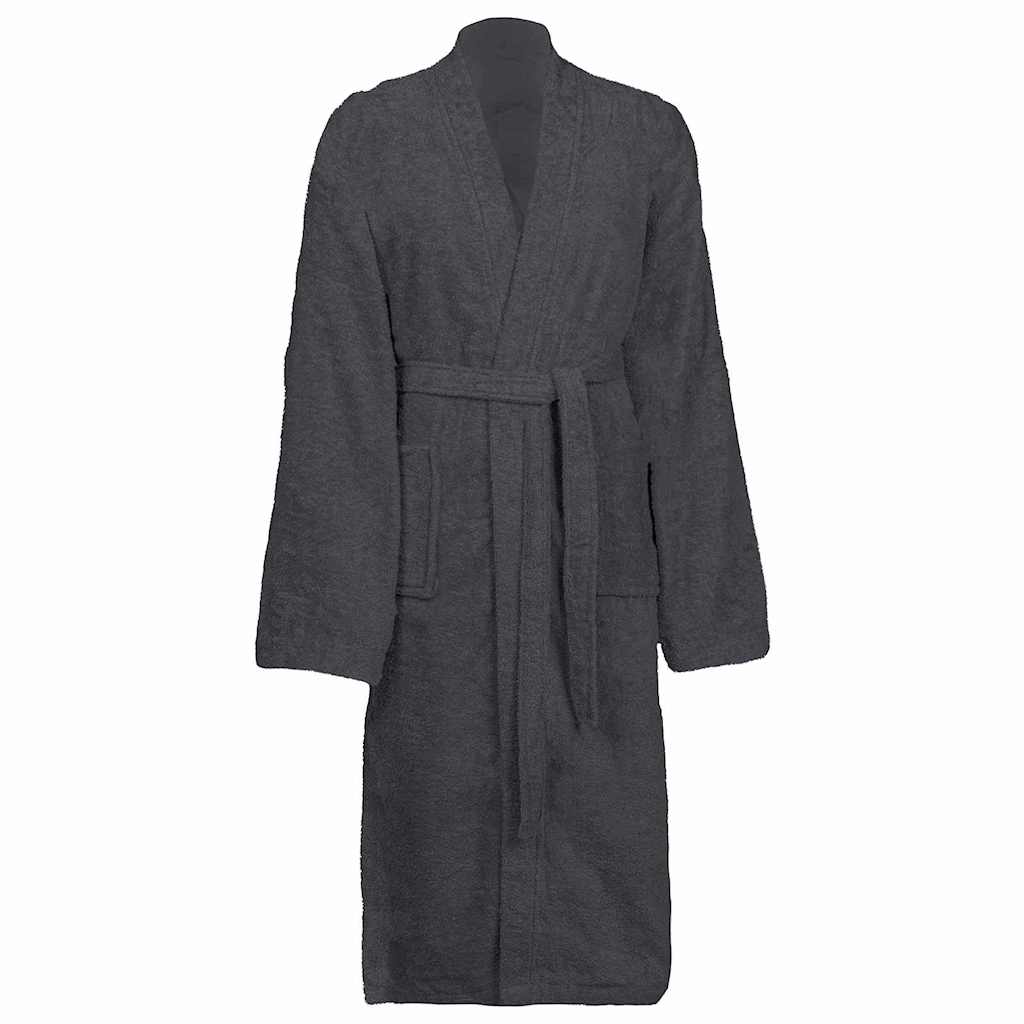 Vidaxl peignoir kinn anthracite s coton