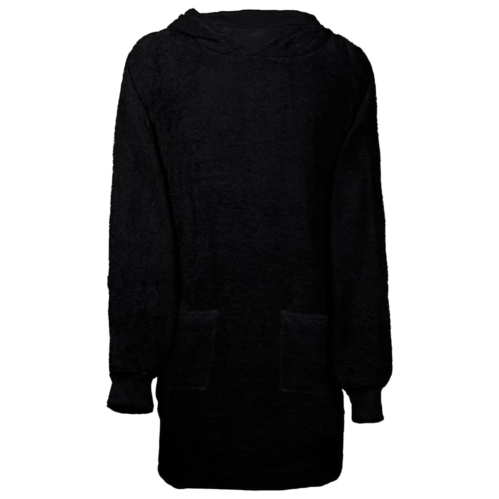 VidaXL couverture à capuche kinn noir l coton