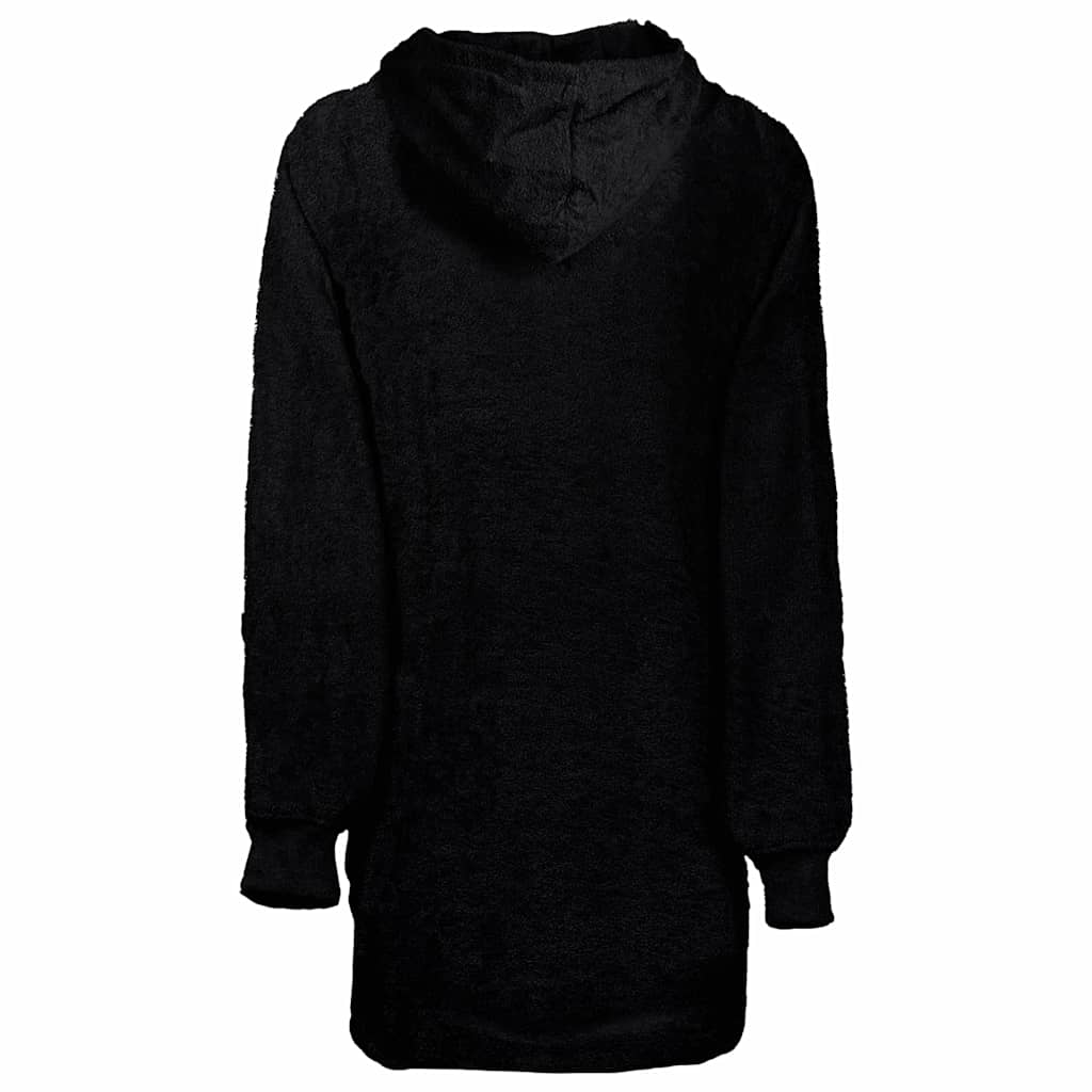 VidaXL couverture à capuche kinn noir l coton