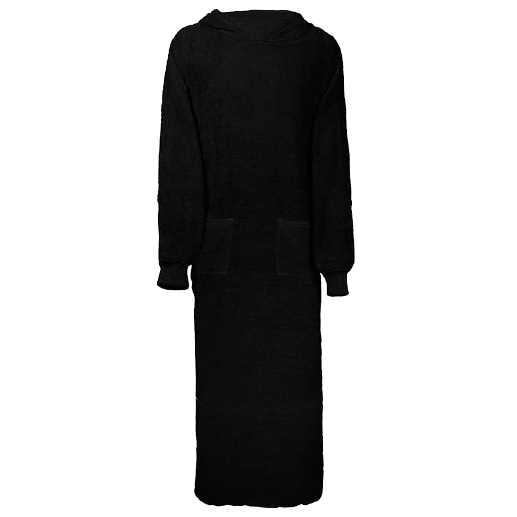 VidaXL couverture à capuche kinn noir xxl coton